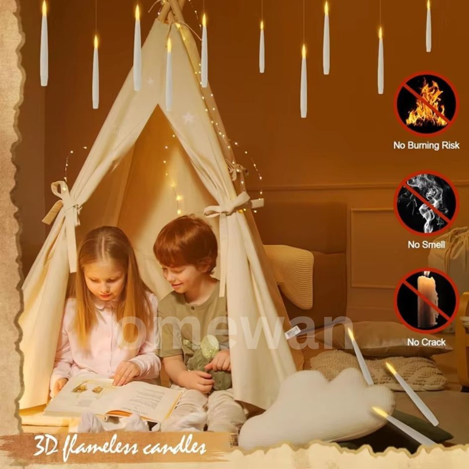 Penzaj™ LED Floating Candles with Candle Sticks